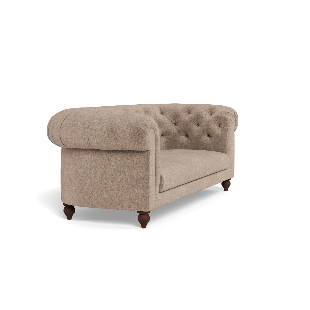 Heal's Fitzrovia 3 Seater Sofa Boucle Velvet Rocky Black Feet – image 2