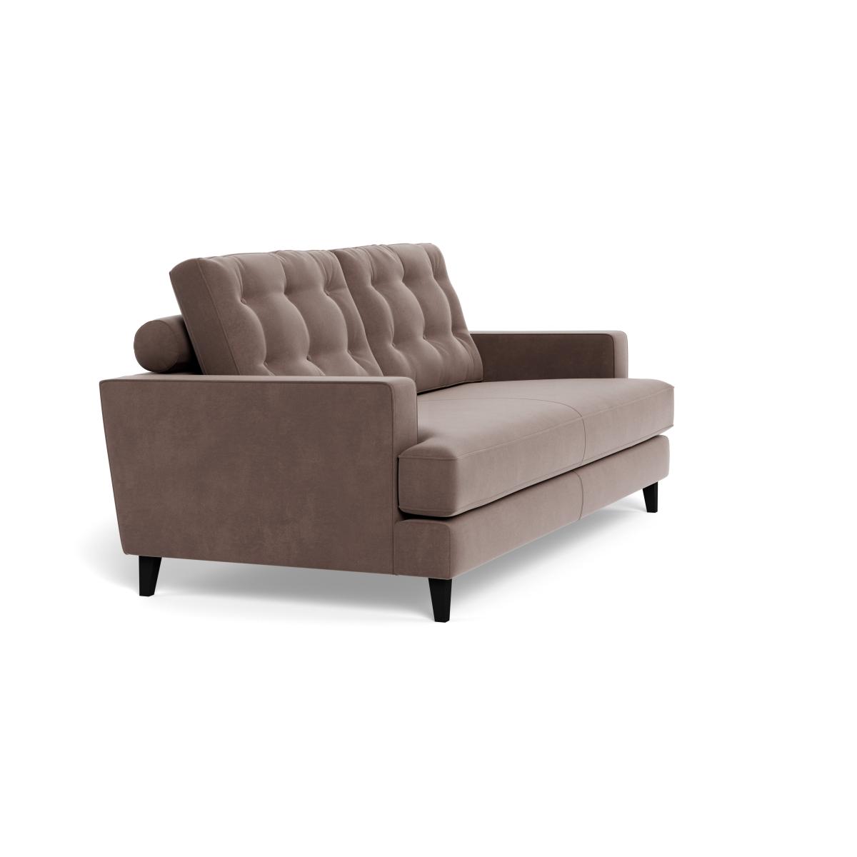 Heal's Mistral 3 Seater Sofa Smart Velvet Mouse Black Feet – image 3