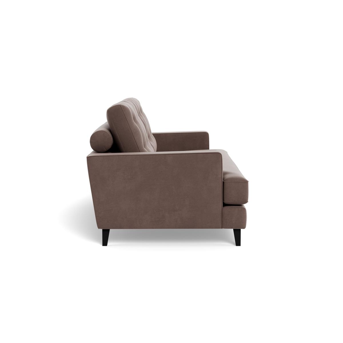 Heal's Mistral 3 Seater Sofa Smart Velvet Mouse Black Feet – image 4