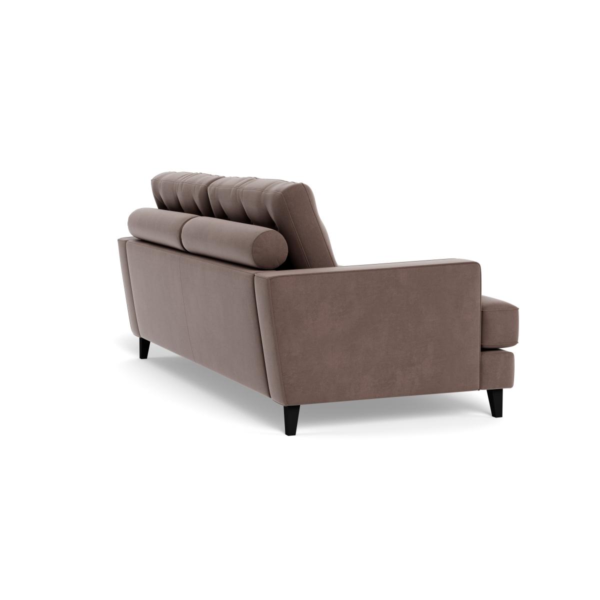 Heal's Mistral 3 Seater Sofa Smart Velvet Mouse Black Feet – image 5