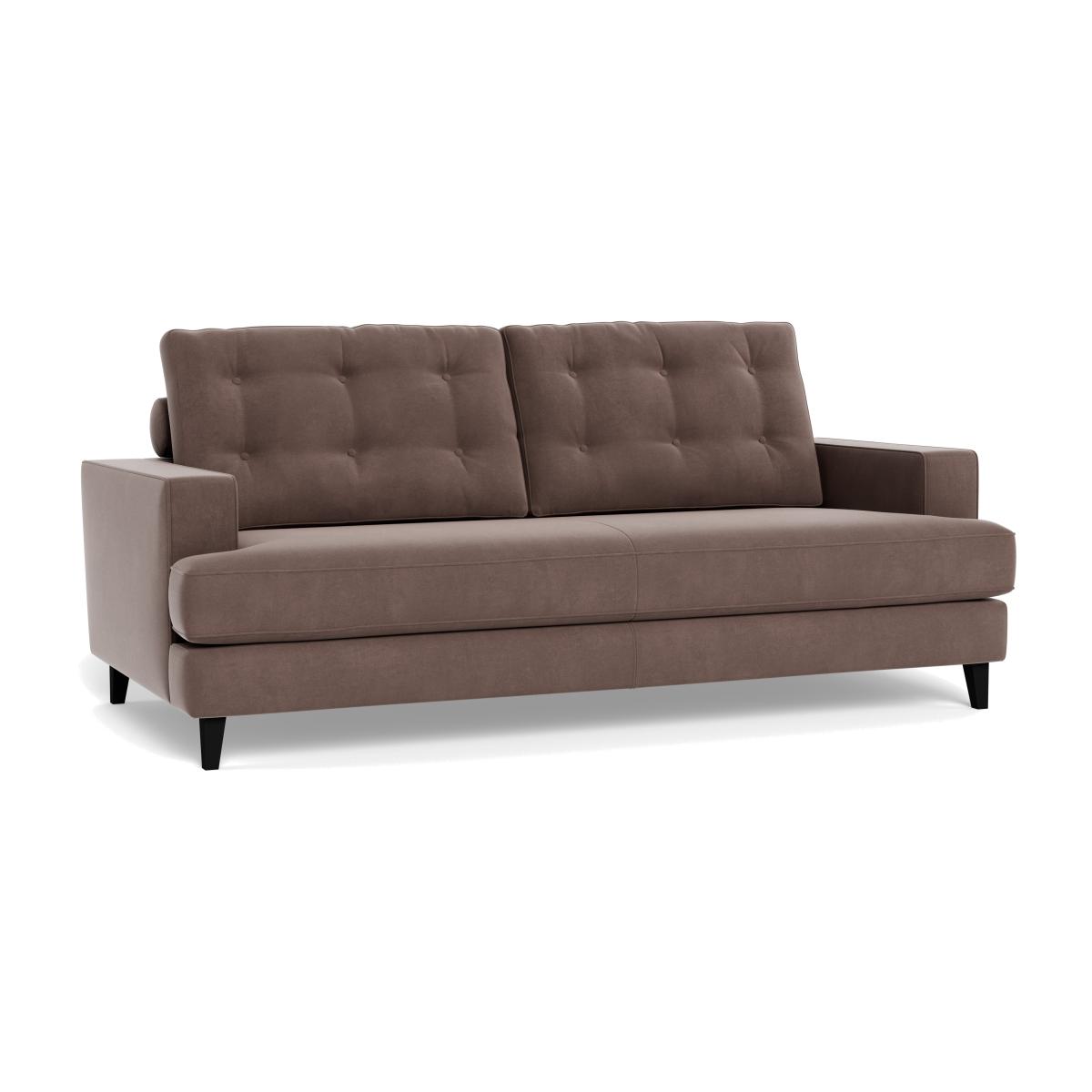 Heal's Mistral 3 Seater Sofa Smart Velvet Mouse Black Feet – image 1