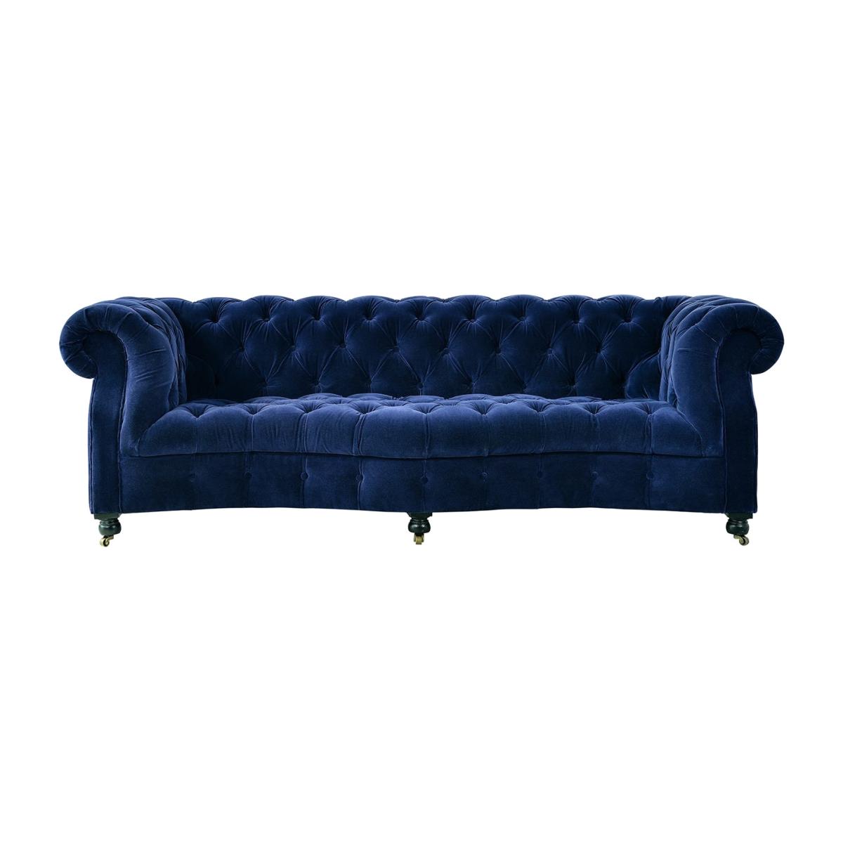 Timothy Oulton Serpentine 3 Seater Sofa Revival Velvet Navy - Heal's UK Furniture