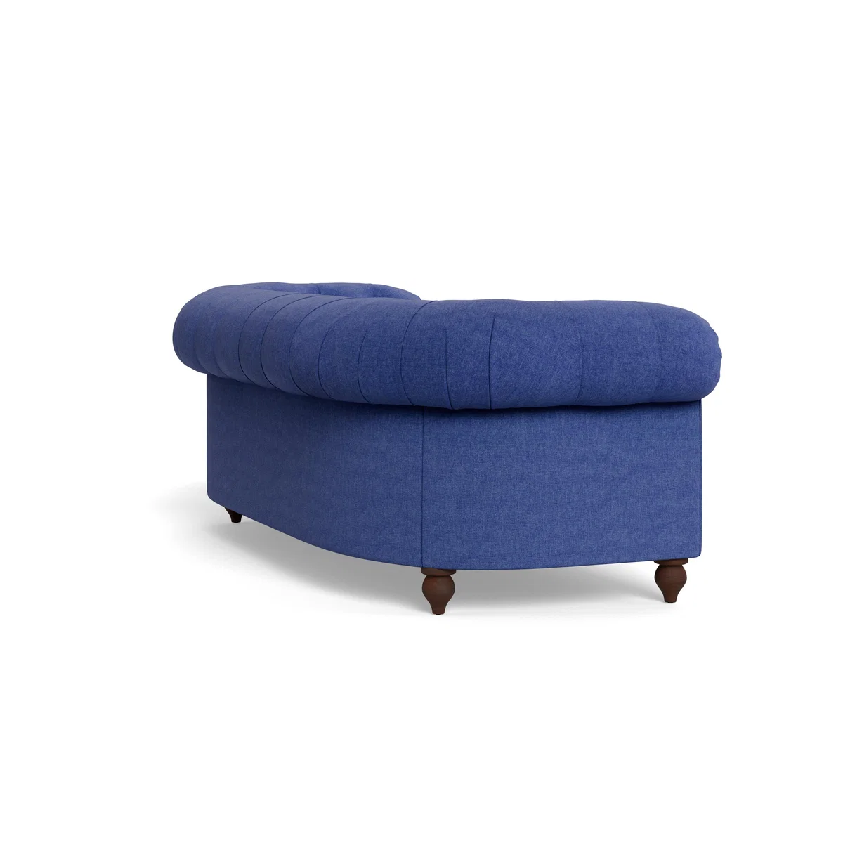Heal's Fitzrovia 3 Seater Brushed Cotton Cobalt Stained Oak Feet - Heal's UK Furniture – image 4