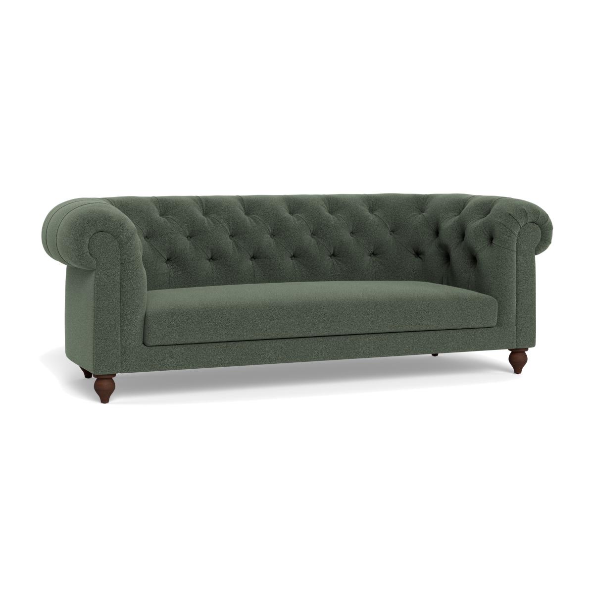 Heal's Fitzrovia 3 Seater Sofa Boucle Fern Stained Feet – image 1