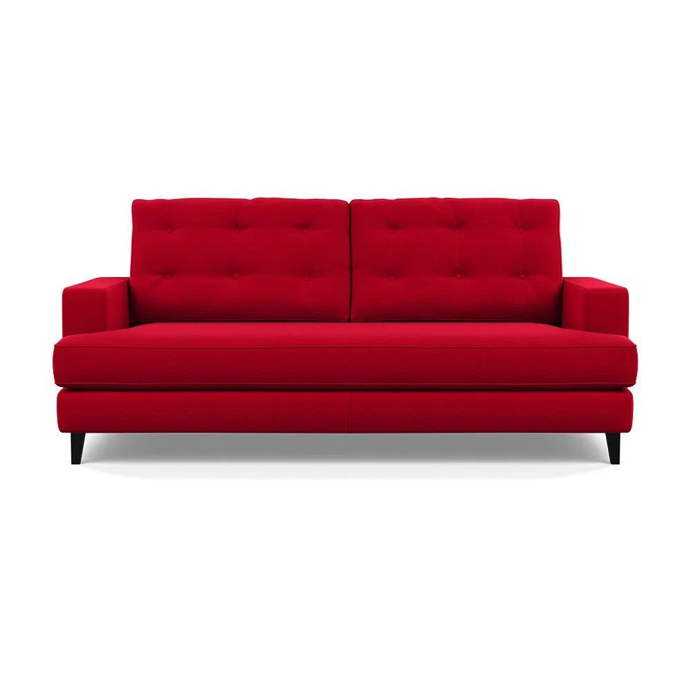 Heal's Mistral 3 Seater Sofa Melton Wool Red Oxide Black Feet – image 2