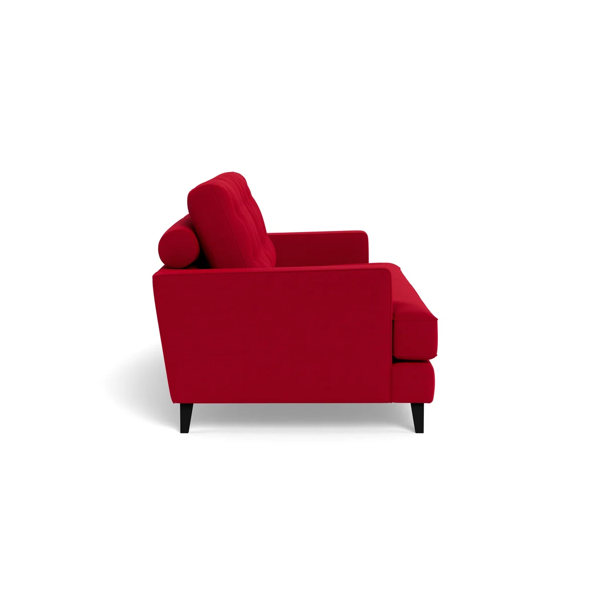 Heal's Mistral 3 Seater Sofa Melton Wool Red Oxide Black Feet – image 4