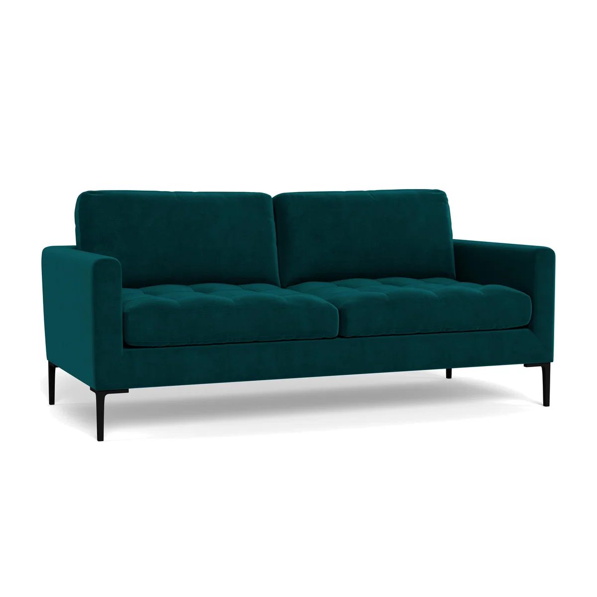 Heal's Eton 3 Seater Sofa Midnight Velvet & Brass Feet - Heal's UK Furniture – image 1