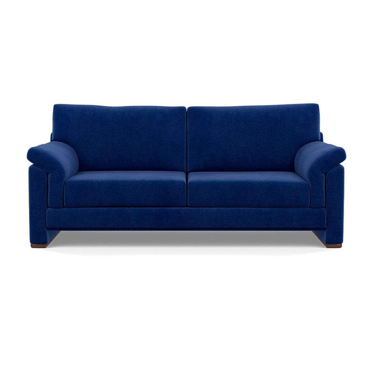 Heal's Paris II 3 Seater Sofa Smart Luxe Velvet Mineral Blue Natural Feet – image 2