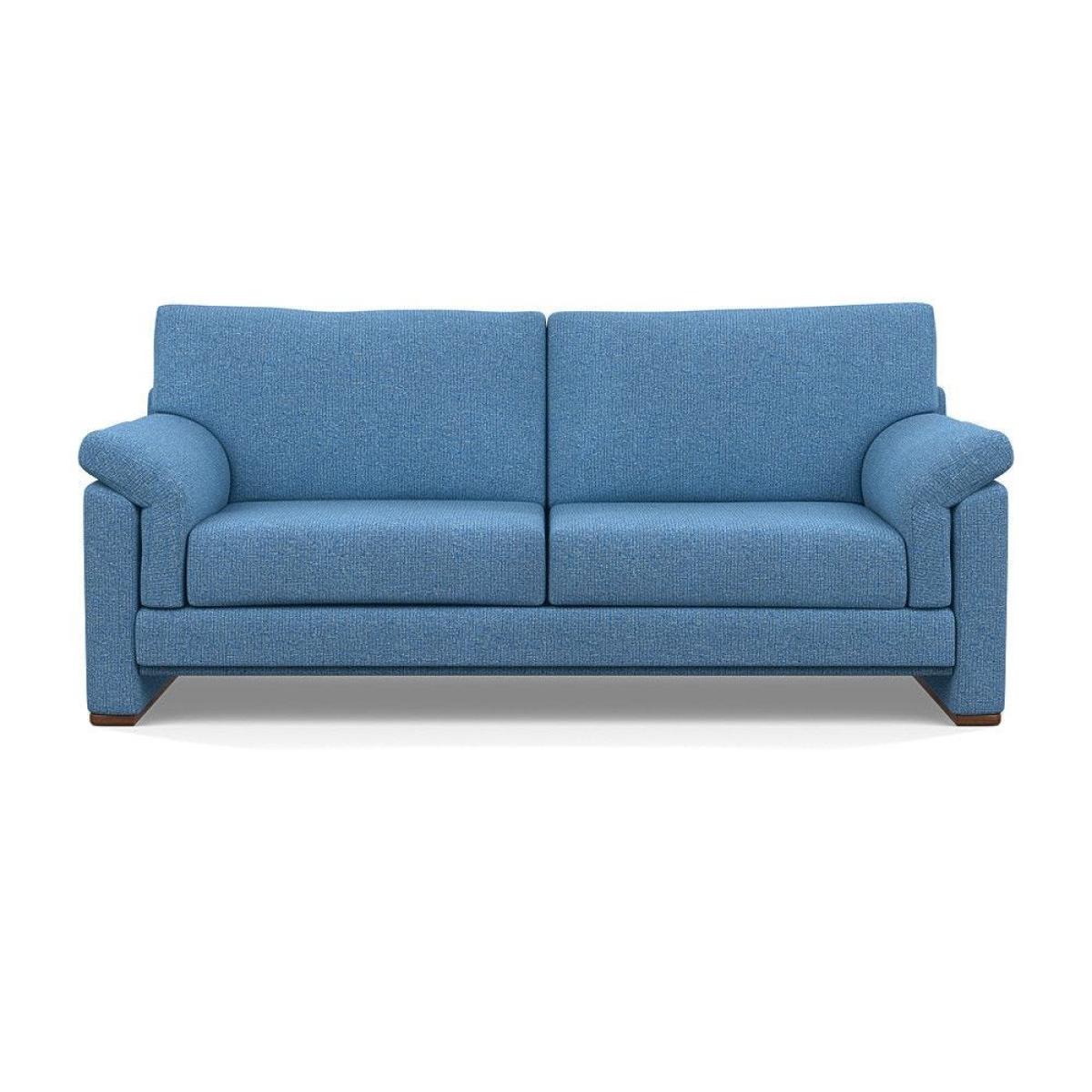 Heal's Paris II 3 Seater Sofa Smart Luxe Velvet Mineral Blue Natural Feet – image 17