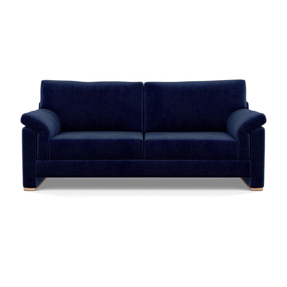 Heal's Paris II 3 Seater Sofa Smart Luxe Velvet Mineral Blue Natural Feet – image 18