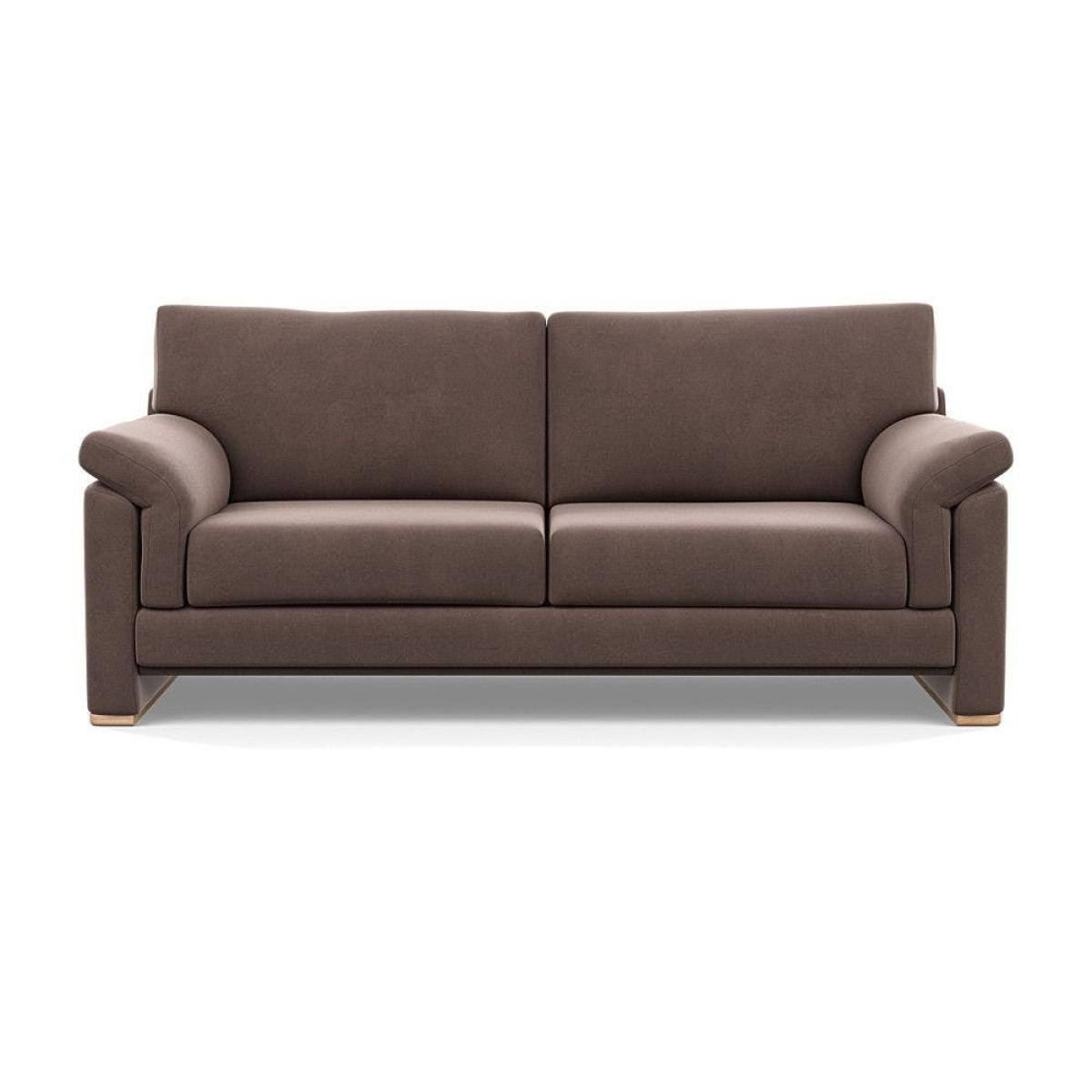 Heal's Paris II 3 Seater Sofa Smart Luxe Velvet Mineral Blue Natural Feet – image 3