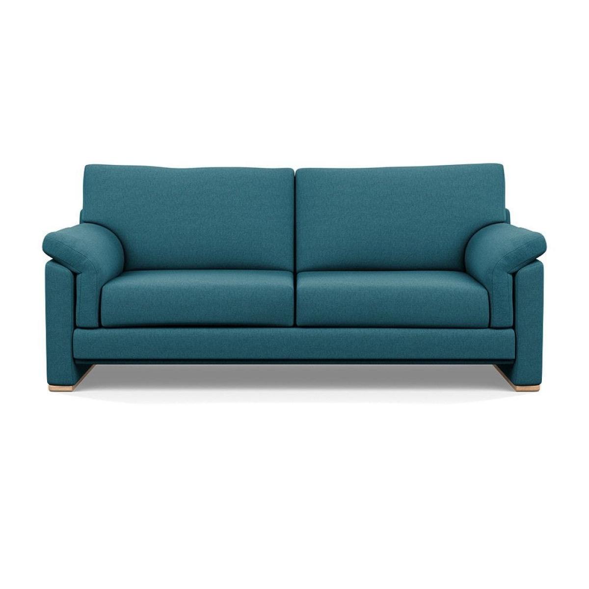 Heal's Paris II 3 Seater Sofa Smart Luxe Velvet Mineral Blue Natural Feet – image 27