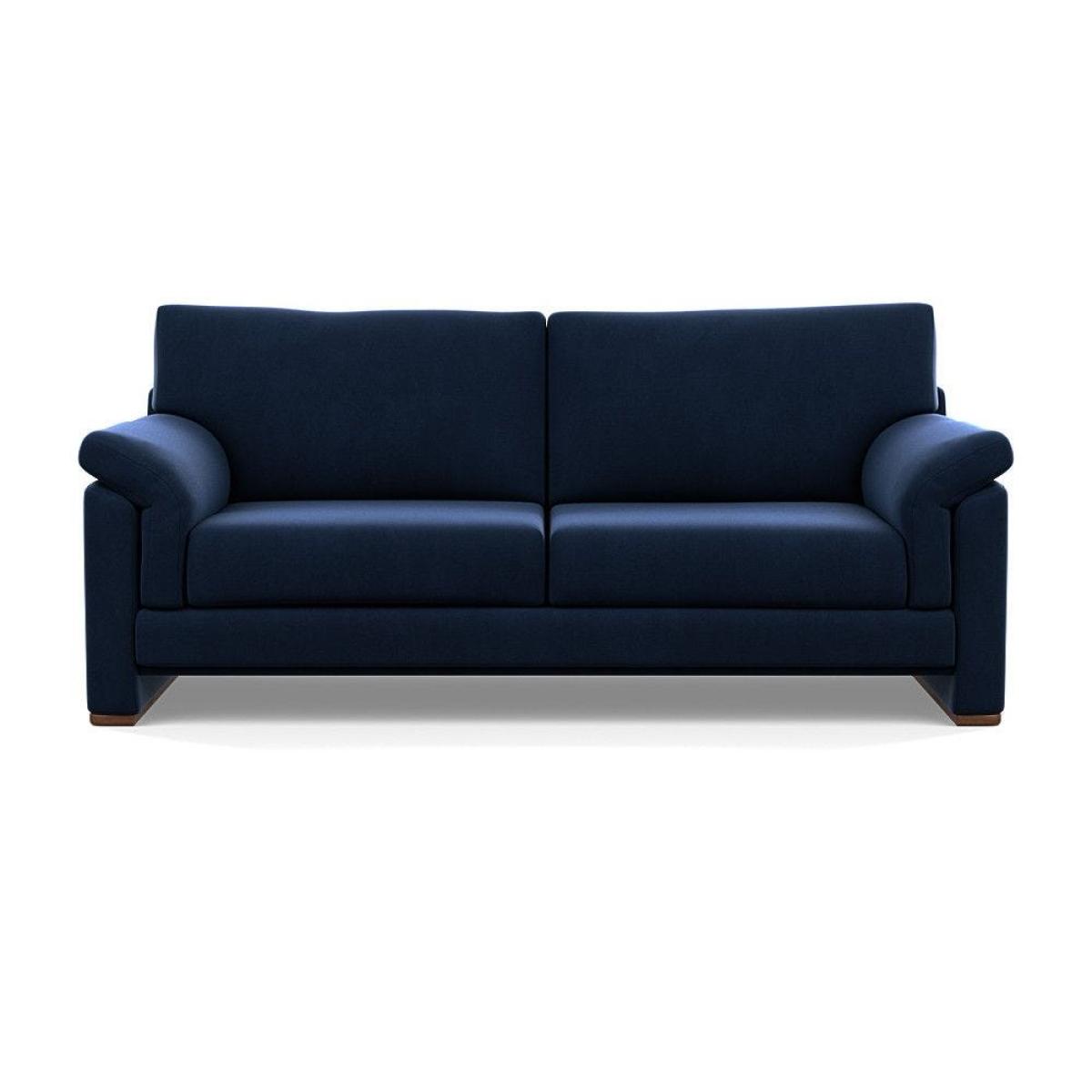 Heal's Paris II 3 Seater Sofa Smart Luxe Velvet Mineral Blue Natural Feet – image 32