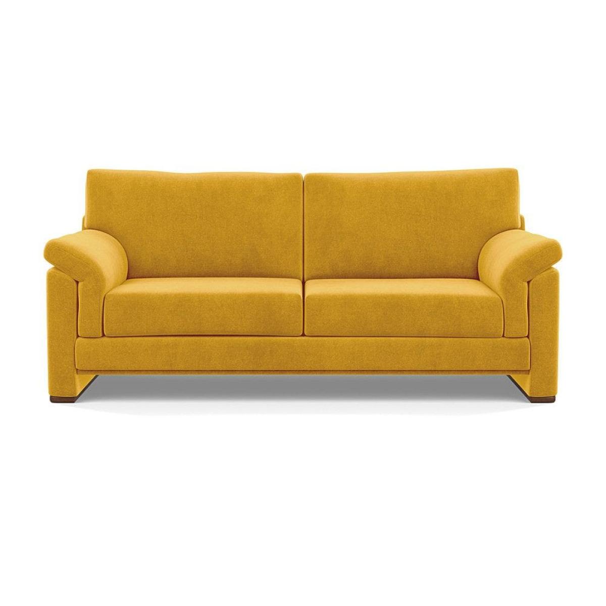 Heal's Paris II 3 Seater Sofa Smart Luxe Velvet Mineral Blue Natural Feet – image 33