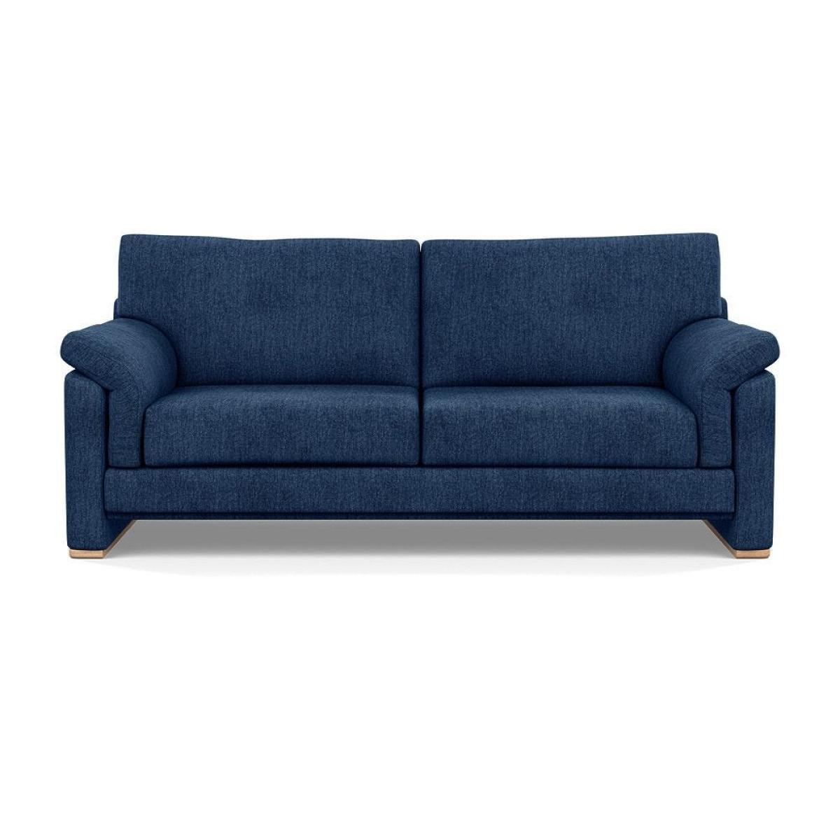 Heal's Paris II 3 Seater Sofa Smart Luxe Velvet Mineral Blue Natural Feet – image 37