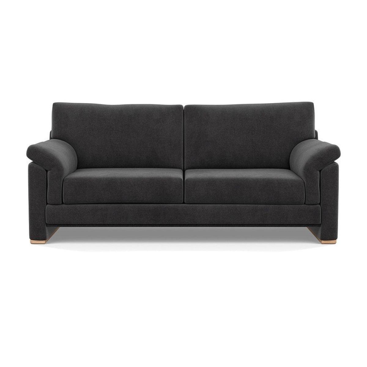Heal's Paris II 3 Seater Sofa Smart Luxe Velvet Mineral Blue Natural Feet – image 5
