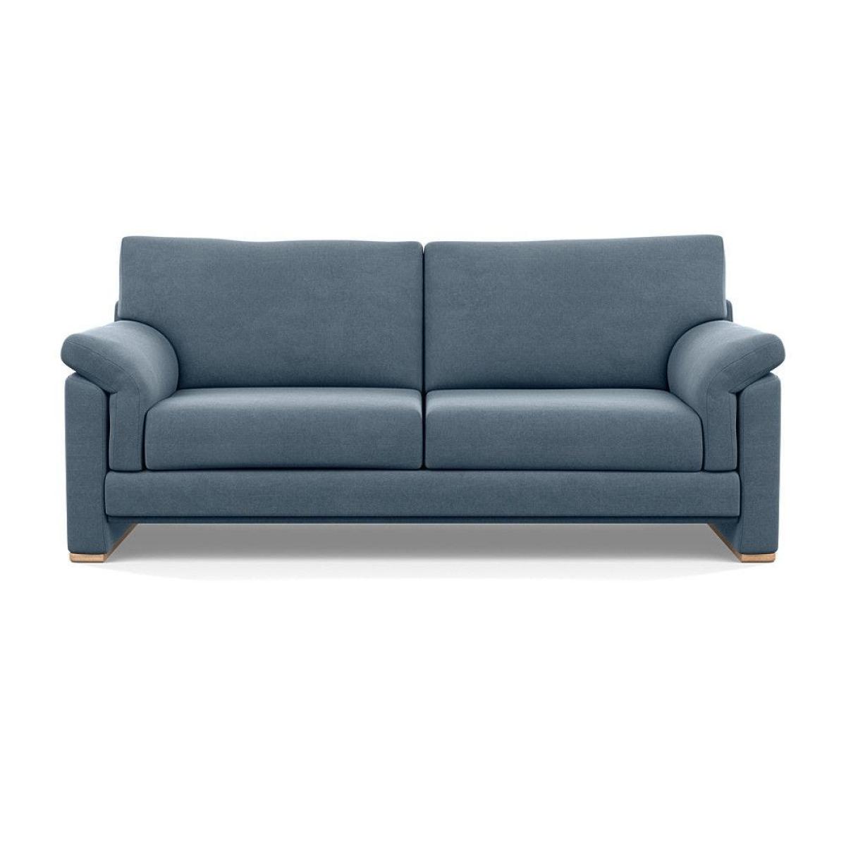 Heal's Paris II 3 Seater Sofa Smart Luxe Velvet Mineral Blue Natural Feet – image 47