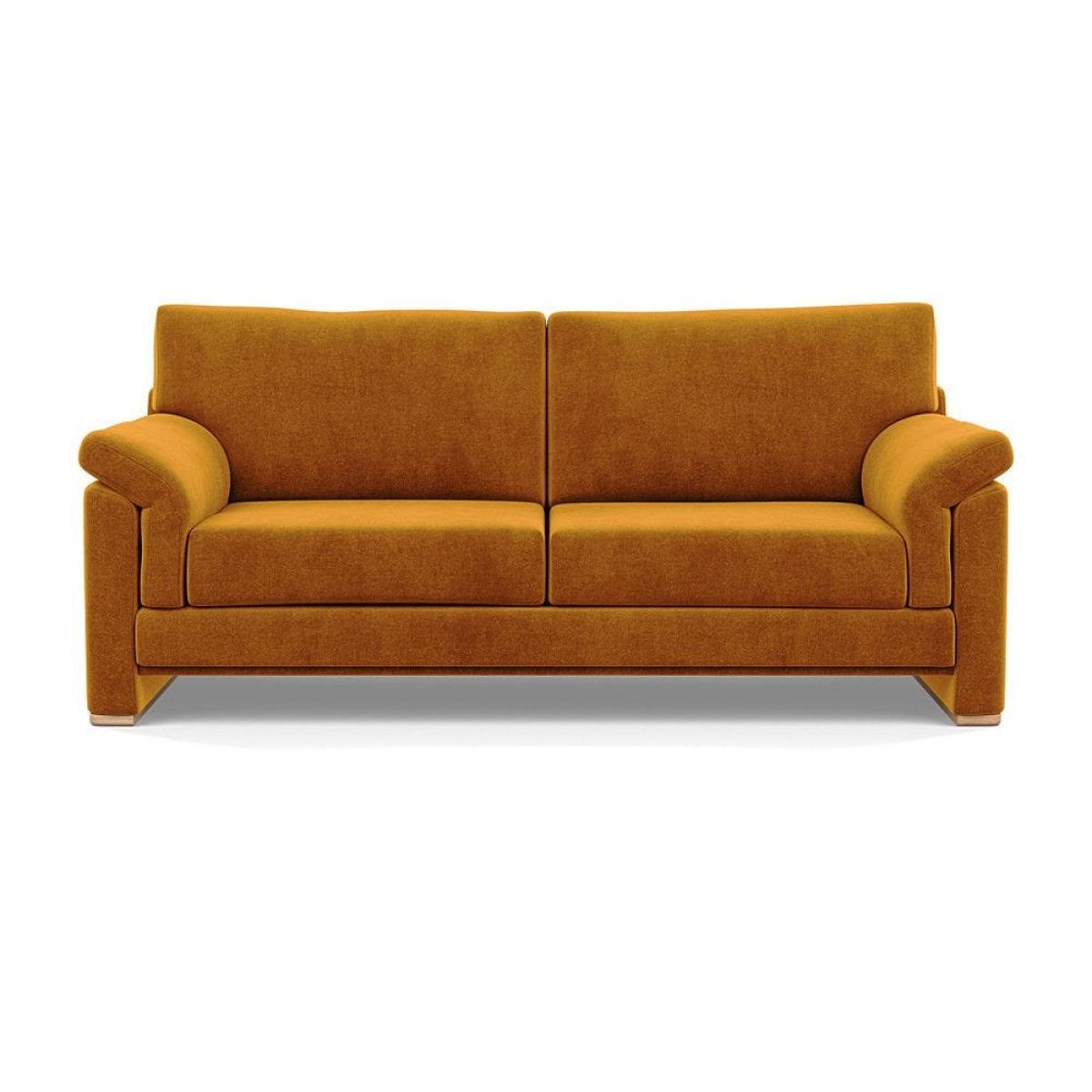 Heal's Paris II 3 Seater Sofa Smart Luxe Velvet Mineral Blue Natural Feet – image 55