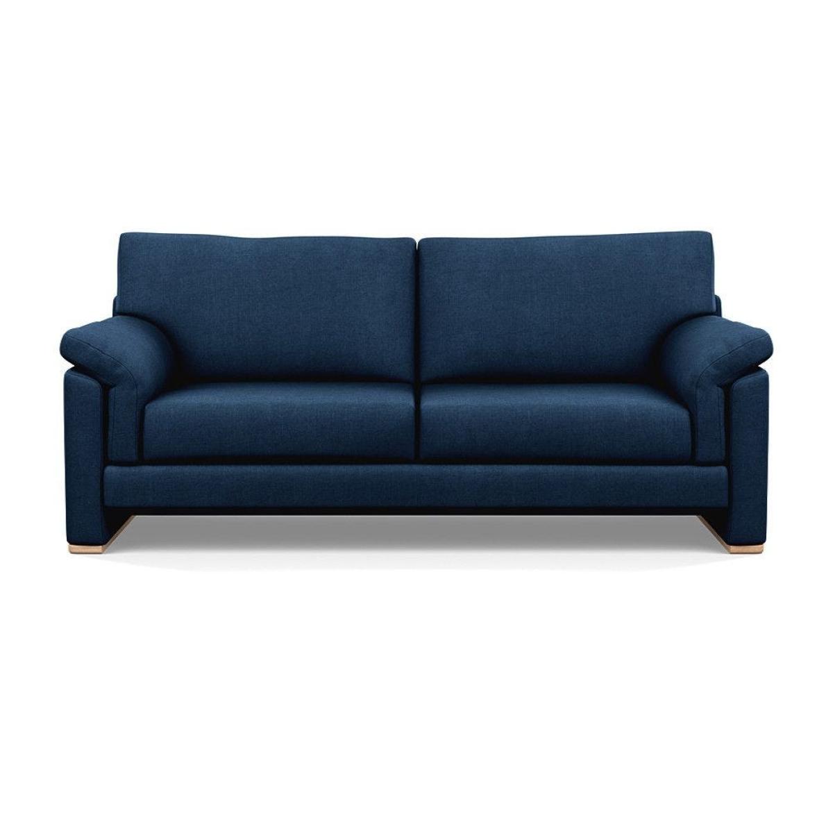 Heal's Paris II 3 Seater Sofa Smart Luxe Velvet Mineral Blue Natural Feet – image 58