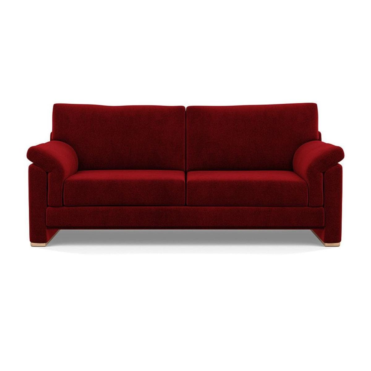 Heal's Paris II 3 Seater Sofa Smart Luxe Velvet Mineral Blue Natural Feet – image 9