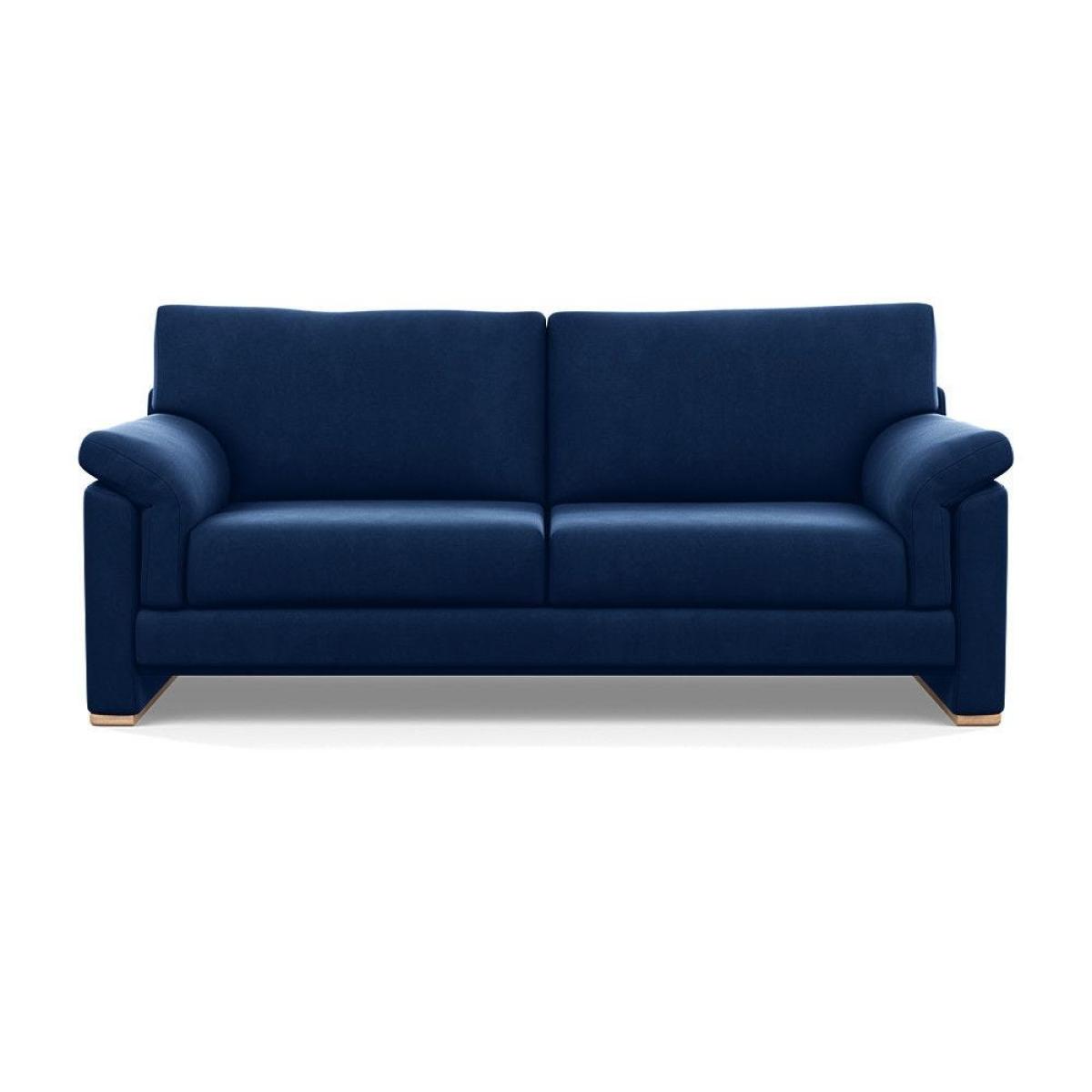 Heal's Paris II 3 Seater Sofa Smart Luxe Velvet Mineral Blue Natural Feet – image 10