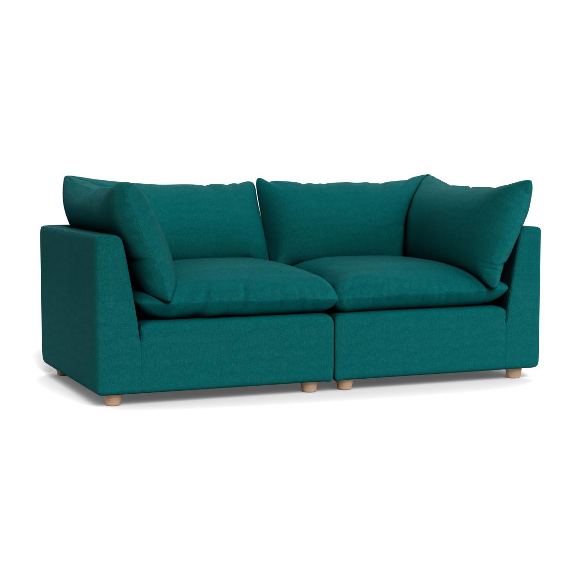Heal's Astrid 3 Seater Sofa Brushed Cotton Pine Walnut Stained Beech Feet – image 1