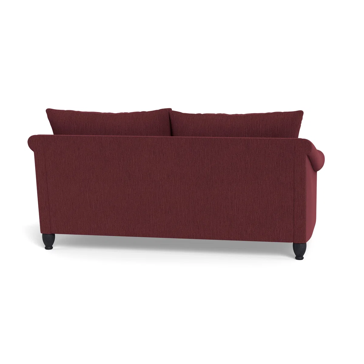 Heal's Devon 3 Seater Smart Linen Mix Maroon Dark Brown Stain Beech Feet - Heal's UK Furniture – image 5