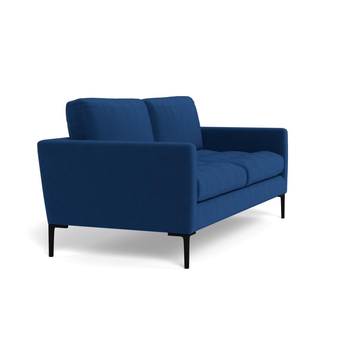 Heal's Eton 3 Seater Sofa Smart Velvet Petrol Black Feet - Heal's UK Furniture – image 2