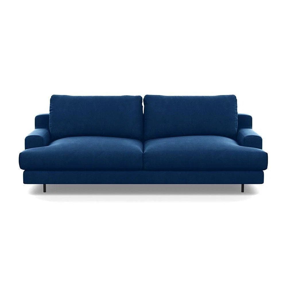 Heal's Orso 3 Seater Sofa Brushed Cotton Mist Black Feet - Heal's UK Furniture – image 2