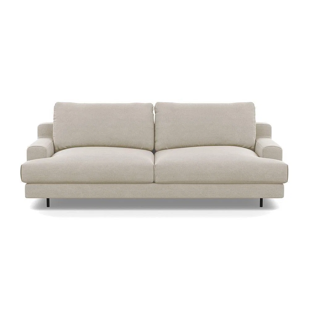 Heal's Orso 3 Seater Sofa Brushed Cotton Mist Black Feet - Heal's UK Furniture – image 17