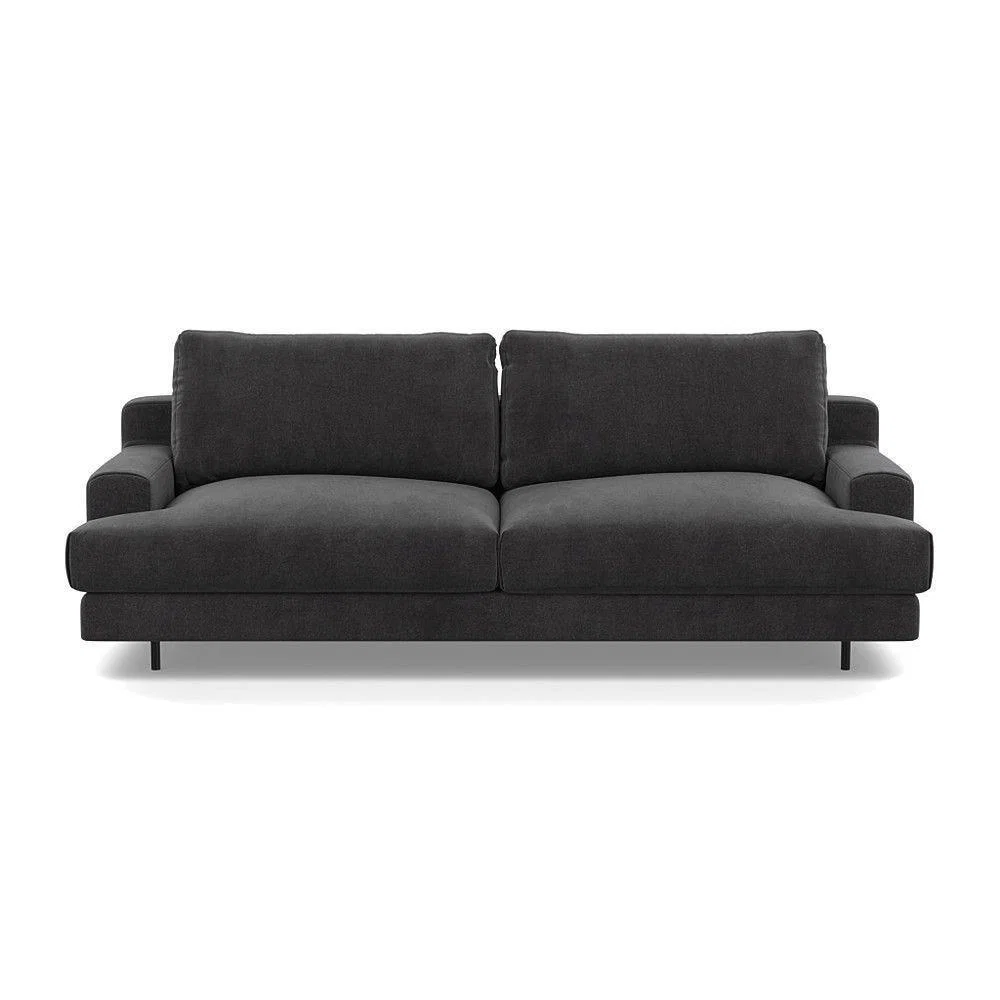 Heal's Orso 3 Seater Sofa Brushed Cotton Mist Black Feet - Heal's UK Furniture – image 19