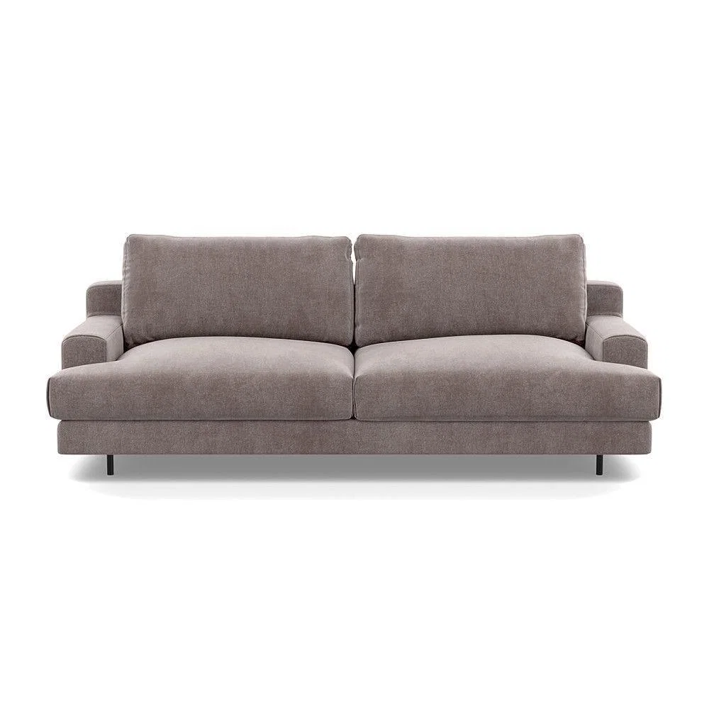 Heal's Orso 3 Seater Sofa Brushed Cotton Mist Black Feet - Heal's UK Furniture – image 21