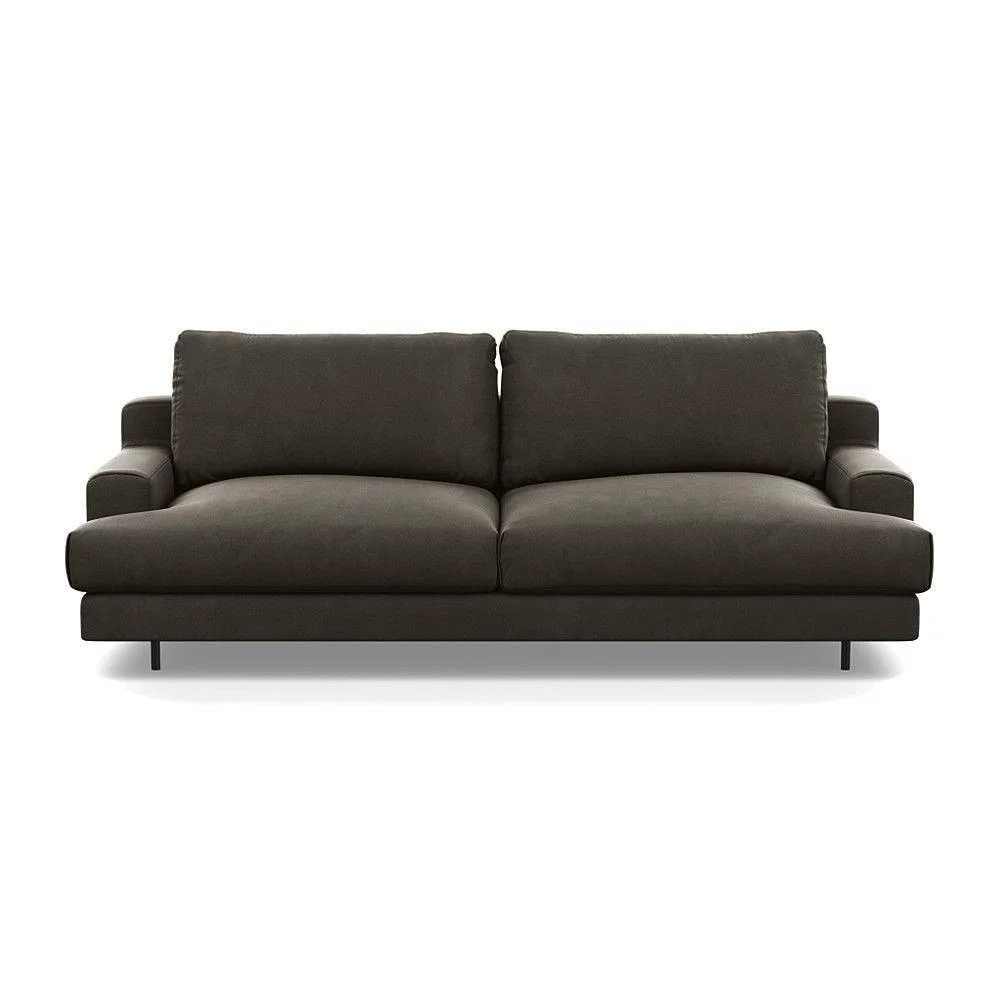 Heal's Orso 3 Seater Sofa Brushed Cotton Mist Black Feet - Heal's UK Furniture – image 24