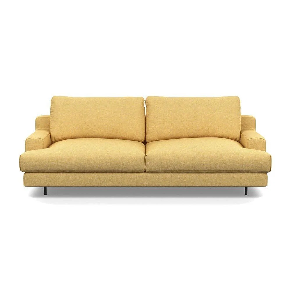 Heal's Orso 3 Seater Sofa Brushed Cotton Mist Black Feet - Heal's UK Furniture – image 25