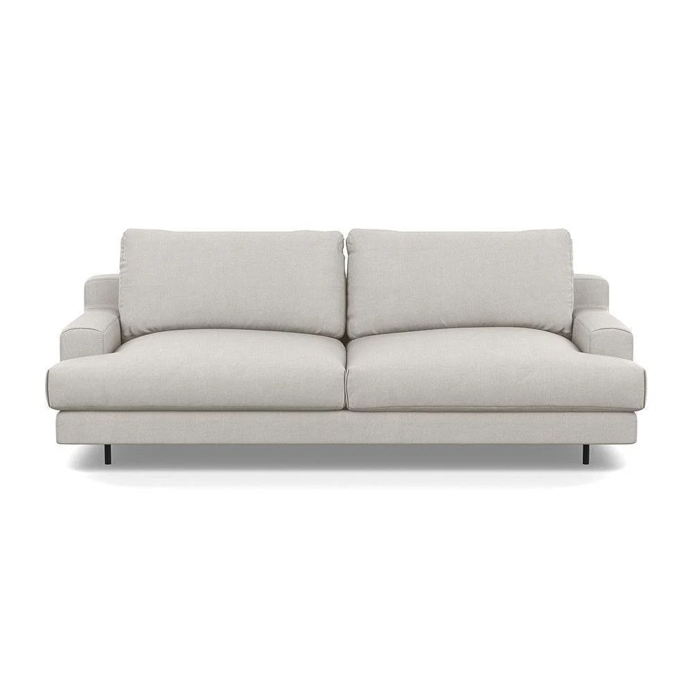 Heal's Orso 3 Seater Sofa Brushed Cotton Mist Black Feet - Heal's UK Furniture – image 26