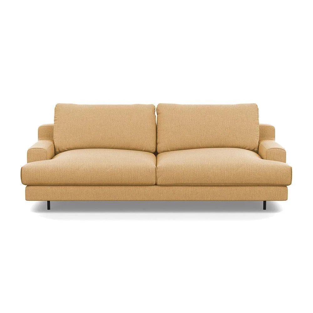 Heal's Orso 3 Seater Sofa Brushed Cotton Mist Black Feet - Heal's UK Furniture – image 27