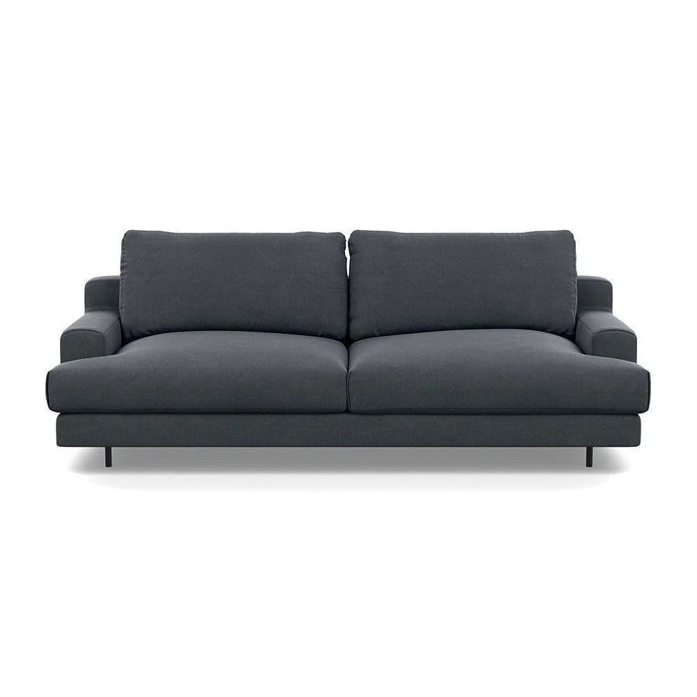 Heal's Orso 3 Seater Sofa Brushed Cotton Mist Black Feet - Heal's UK Furniture – image 30