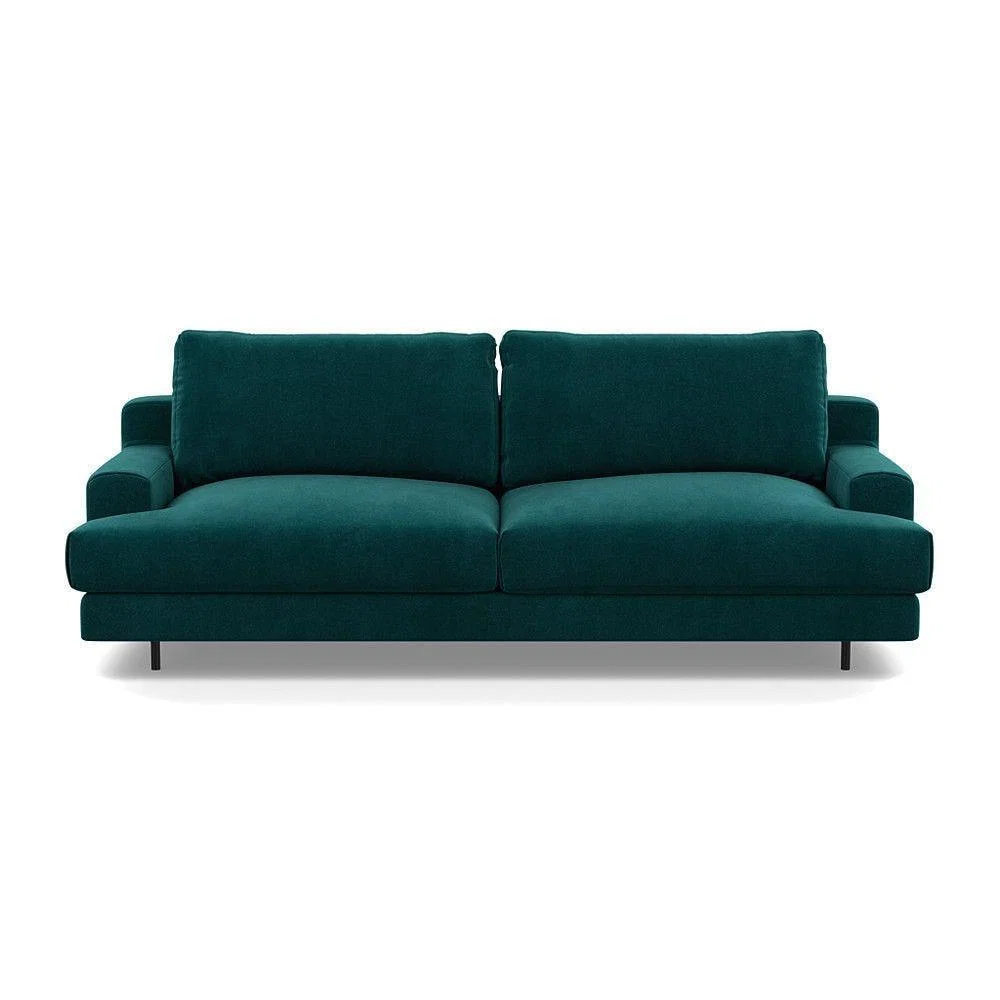 Heal's Orso 3 Seater Sofa Brushed Cotton Mist Black Feet - Heal's UK Furniture – image 4