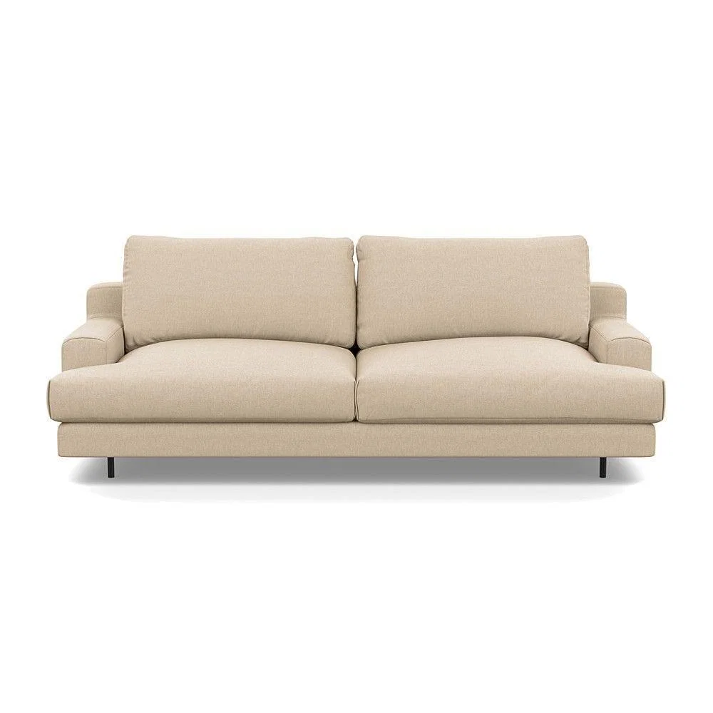 Heal's Orso 3 Seater Sofa Brushed Cotton Mist Black Feet - Heal's UK Furniture – image 31