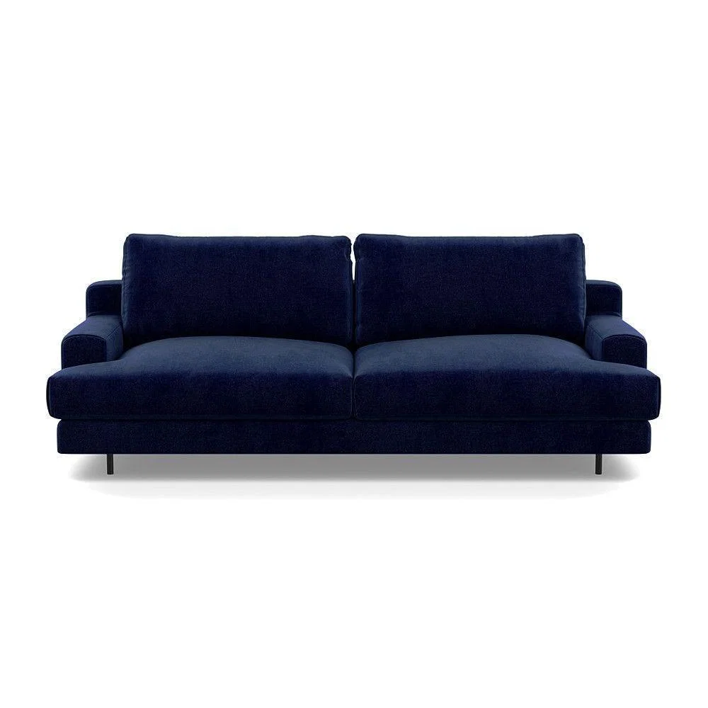 Heal's Orso 3 Seater Sofa Brushed Cotton Mist Black Feet - Heal's UK Furniture – image 32