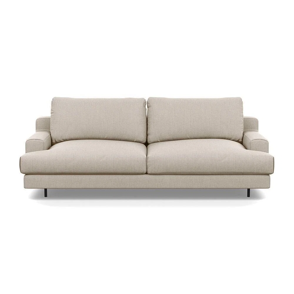 Heal's Orso 3 Seater Sofa Brushed Cotton Mist Black Feet - Heal's UK Furniture – image 42