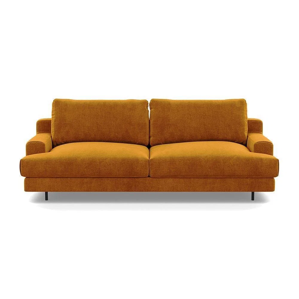 Heal's Orso 3 Seater Sofa Brushed Cotton Mist Black Feet - Heal's UK Furniture – image 44