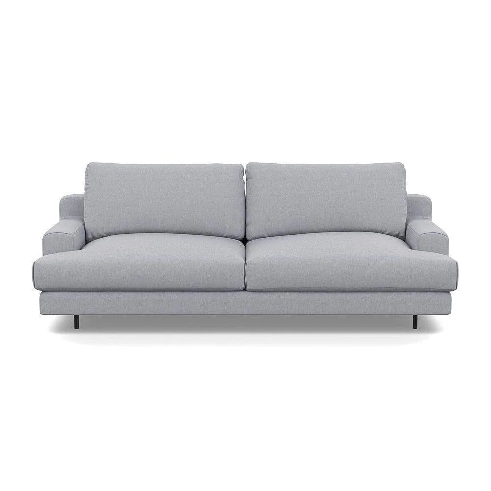 Heal's Orso 3 Seater Sofa Brushed Cotton Mist Black Feet - Heal's UK Furniture – image 46