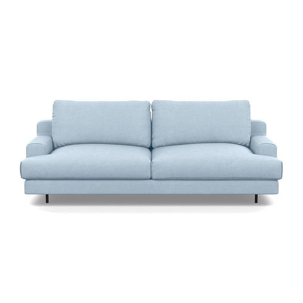 Heal's Orso 3 Seater Sofa Brushed Cotton Mist Black Feet - Heal's UK Furniture – image 47