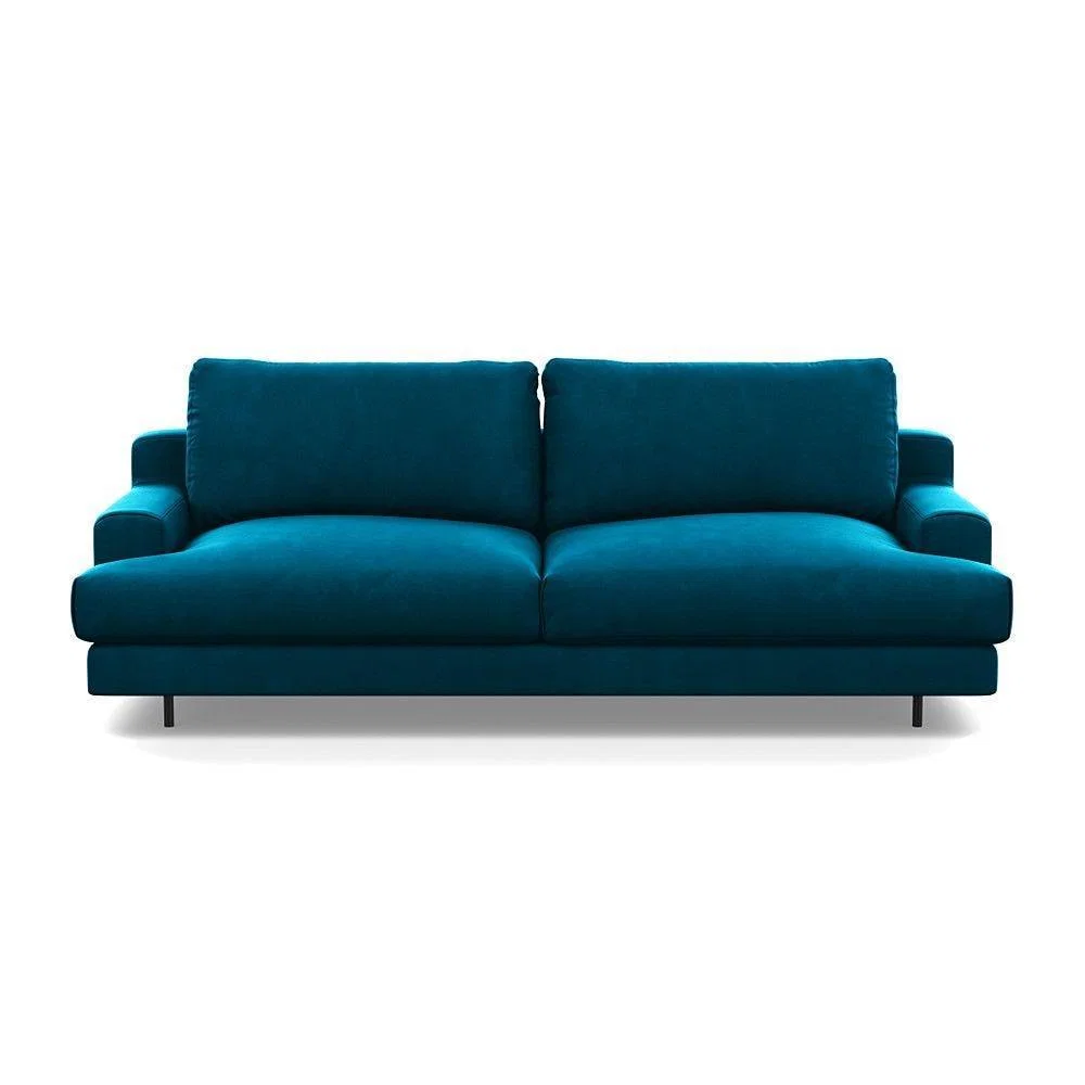 Heal's Orso 3 Seater Sofa Brushed Cotton Mist Black Feet - Heal's UK Furniture – image 48