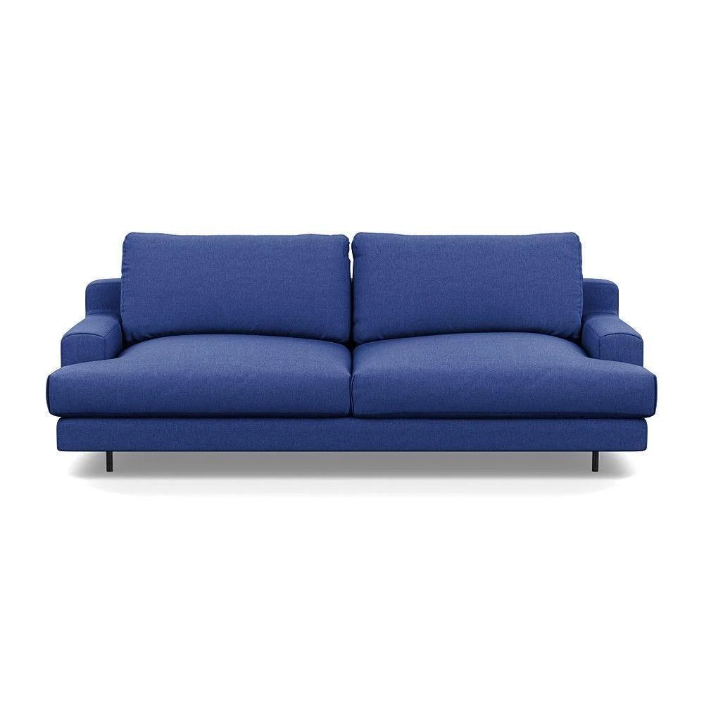 Heal's Orso 3 Seater Sofa Brushed Cotton Mist Black Feet - Heal's UK Furniture – image 7
