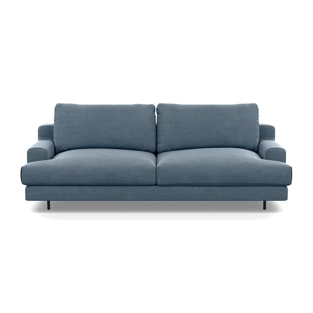 Heal's Orso 3 Seater Sofa Brushed Cotton Mist Black Feet - Heal's UK Furniture – image 9