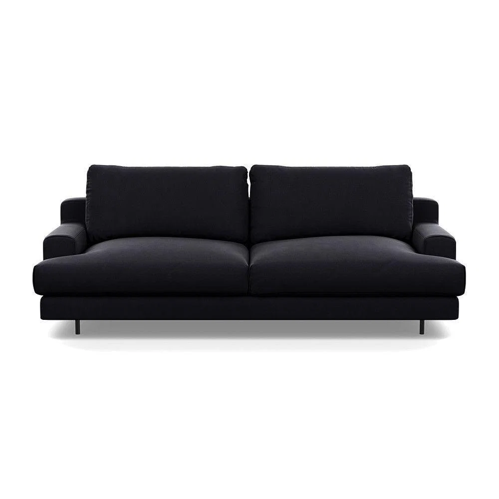 Heal's Orso 3 Seater Sofa Brushed Cotton Mist Black Feet - Heal's UK Furniture – image 10