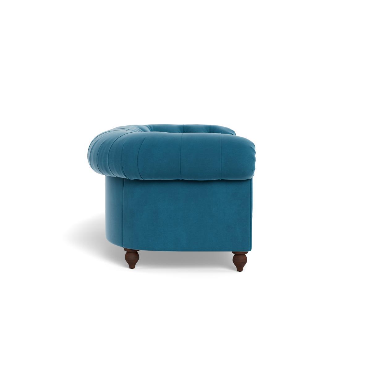 Heal's Fitzrovia 3 Seater Sofa Smart Velvet Ocean Natural Feet - Heal's UK Furniture – image 3