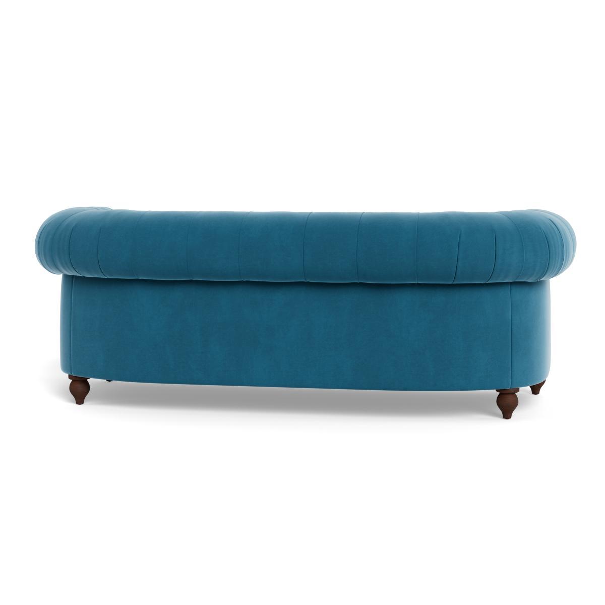 Heal's Fitzrovia 3 Seater Sofa Smart Velvet Ocean Natural Feet - Heal's UK Furniture – image 5